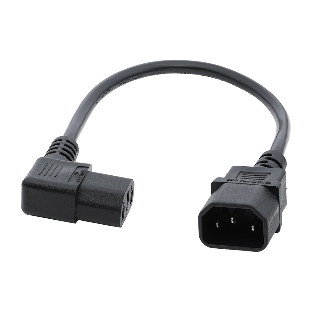 RockBoard Power Ace IEC Connector Cable, IEC オス/メスL字型, 35 cm